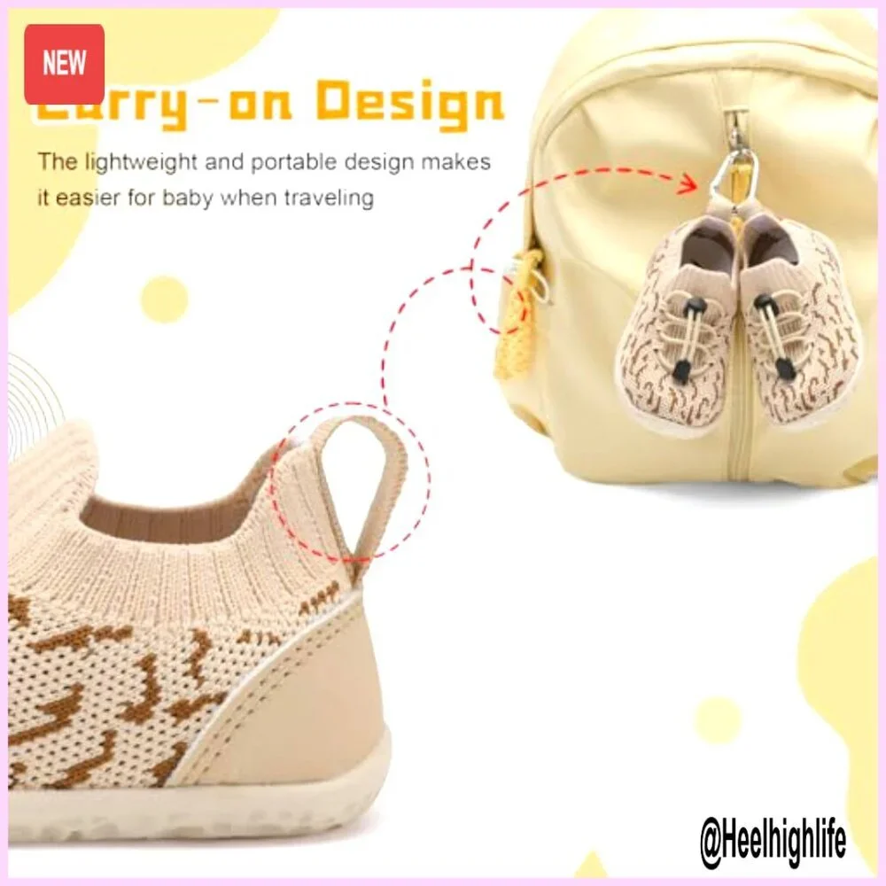 Lightweight Infant Sneakers Slip On First Walking Shoes Comfortable Breathable